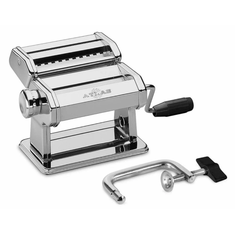 MARCATO Made in Italy Atlas 150 Classic Manual Pasta Maker Machine Chrome Steel